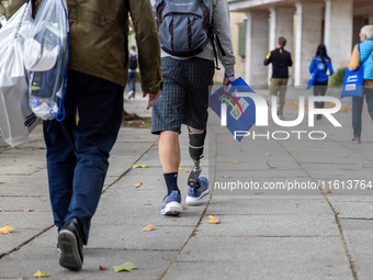 In Berlin, Germany, on September 27, 2024, runners train across the city in the days leading up to the Berlin Marathon. The 50th edition of...