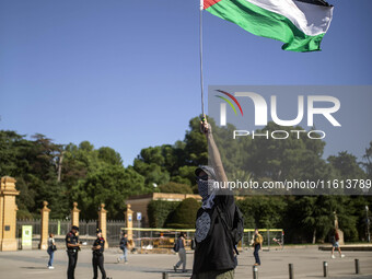 A general strike takes place in Barcelona, Spain, in solidarity with Palestine, on September 27, 2024. (