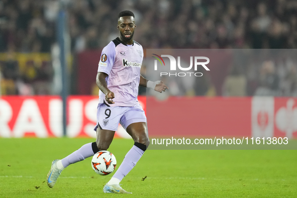 Inaki Williams right winger of Athletic Club and Ghana during the UEFA Europa League 2024/25 League Phase MD1 match between AS Roma and Athl...