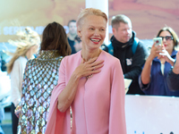 Pamela Anderson attends the red carpet for The Last Show Girl during the 72nd San Sebastian International Film Festival in San Sebastian, Sp...