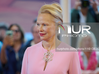 Pamela Anderson attends the red carpet for The Last Show Girl during the 72nd San Sebastian International Film Festival in San Sebastian, Sp...