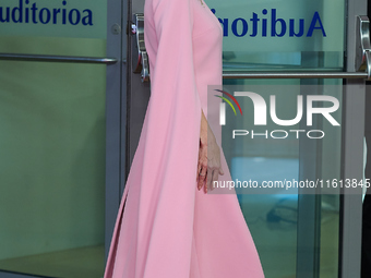 Pamela Anderson attends the red carpet for The Last Show Girl during the 72nd San Sebastian International Film Festival in San Sebastian, Sp...