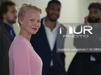 Pamela Anderson attends the red carpet for The Last Show Girl during the 72nd San Sebastian International Film Festival in San Sebastian, Sp...