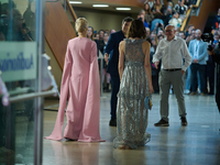 Pamela Anderson and Gia Coppola attend the red carpet for The Last Show Girl during the 72nd San Sebastian International Film Festival in Sa...