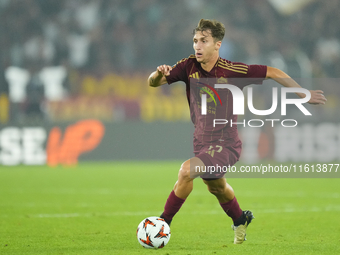 Tommaso Baldanzi attacking midfield of Roma and Italy during the UEFA Europa League 2024/25 League Phase MD1 match between AS Roma and Athle...