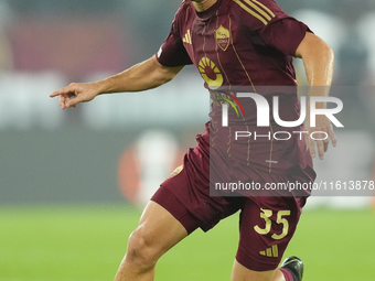 Tommaso Baldanzi attacking midfield of Roma and Italy during the UEFA Europa League 2024/25 League Phase MD1 match between AS Roma and Athle...