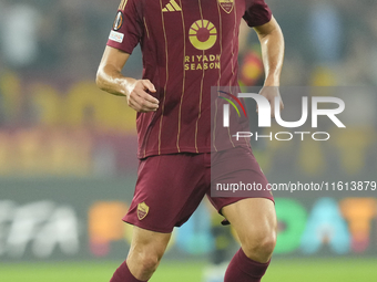 Bryan Cristante defensive midfield of Roma and Italy during the UEFA Europa League 2024/25 League Phase MD1 match between AS Roma and Athlet...