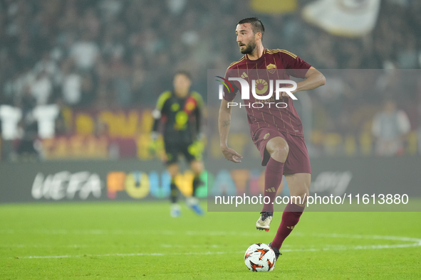 Bryan Cristante defensive midfield of Roma and Italy during the UEFA Europa League 2024/25 League Phase MD1 match between AS Roma and Athlet...