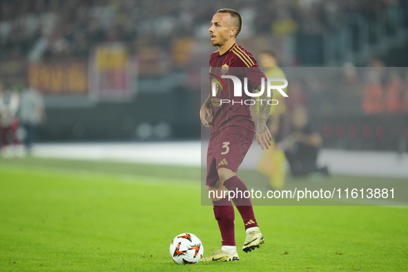 Angelino left-back of Roma and Spain during the UEFA Europa League 2024/25 League Phase MD1 match between AS Roma and Athletic Club at Stadi...