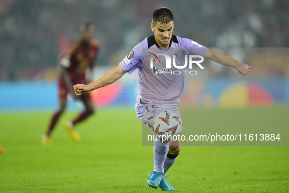 Inigo Ruiz de Galarreta central midfield of Athletic Club and Spain during the UEFA Europa League 2024/25 League Phase MD1 match between AS...