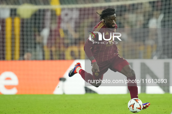 Manu Kone central midfield of Roma and France during the UEFA Europa League 2024/25 League Phase MD1 match between AS Roma and Athletic Club...