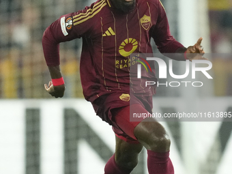 Manu Kone central midfield of Roma and France during the UEFA Europa League 2024/25 League Phase MD1 match between AS Roma and Athletic Club...