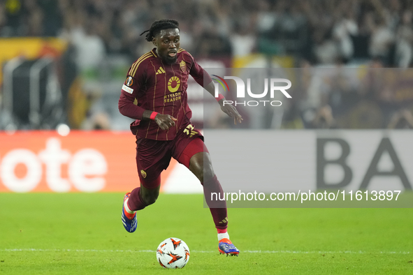 Manu Kone central midfield of Roma and France during the UEFA Europa League 2024/25 League Phase MD1 match between AS Roma and Athletic Club...