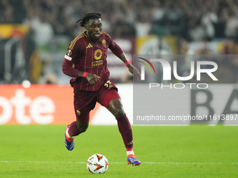 Manu Kone central midfield of Roma and France during the UEFA Europa League 2024/25 League Phase MD1 match between AS Roma and Athletic Club...