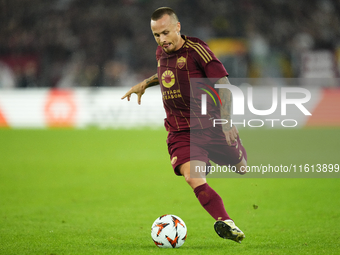 Angelino left-back of Roma and Spain during the UEFA Europa League 2024/25 League Phase MD1 match between AS Roma and Athletic Club at Stadi...