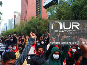 Rural students participate in a protest in support of the parents of the rural student victims to demand justice during the 10th anniversary...