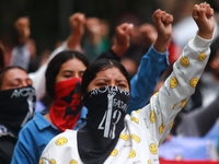 Rural students participate in a protest in support of the parents of the rural student victims to demand justice during the 10th anniversary...