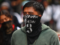 A rural student takes part in a protest in support of the parents of the rural student victims to demand justice during the 10th anniversary...