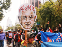 Rural students participate in a protest in support of the parents of the rural student victims to demand justice during the 10th anniversary...