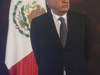 Andres Manuel Lopez Obrador, President of Mexico, during his penultimate press conference in Mexico City, Mexico, on September 27, 2024, at...