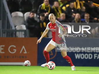 Stina Blackstenius of Arsenal during the UEFA Champions League Second Round, 2nd Leg between Arsenal and BK Hacken at Meadow Park in Boreham...