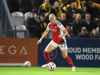 Stina Blackstenius of Arsenal during the UEFA Champions League Second Round, 2nd Leg between Arsenal and BK Hacken at Meadow Park in Boreham...