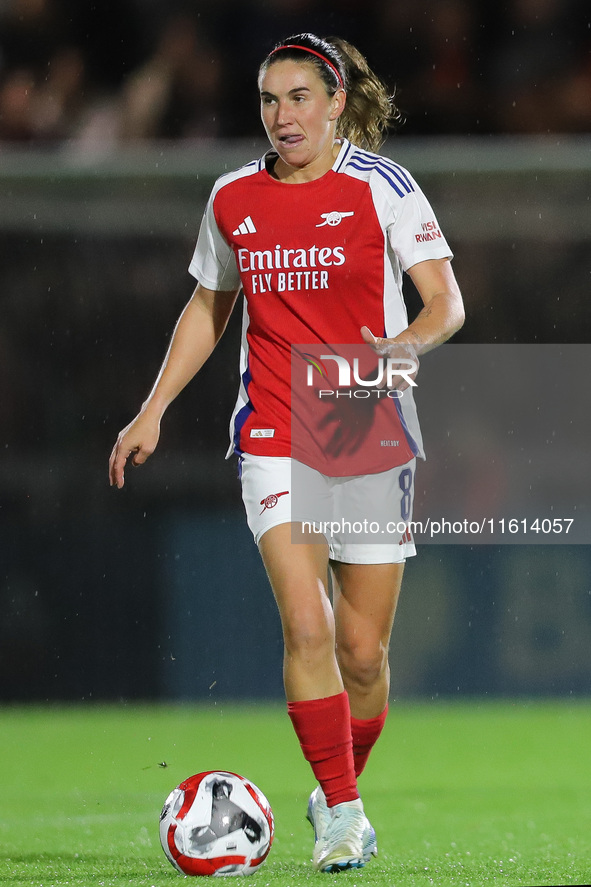 Mariona Caldentey of Arsenal during the UEFA Champions League Second Round, 2nd Leg between Arsenal and BK Hacken at Meadow Park in Borehamw...