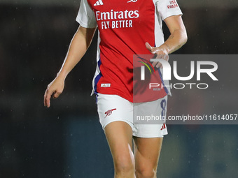 Mariona Caldentey of Arsenal during the UEFA Champions League Second Round, 2nd Leg between Arsenal and BK Hacken at Meadow Park in Borehamw...