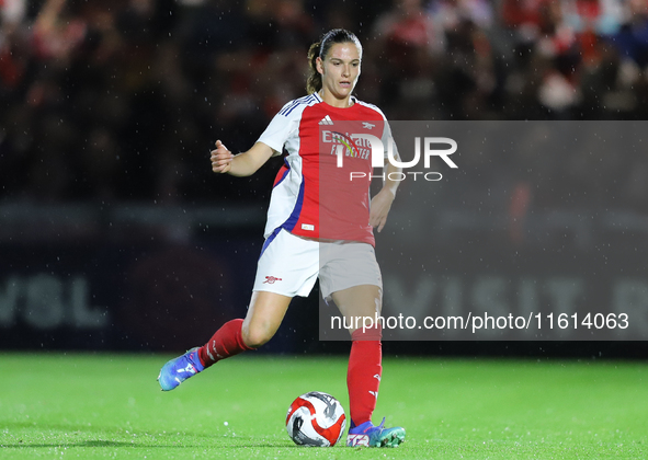 Lara Codina of Arsenal during the UEFA Champions League Second Round, 2nd Leg between Arsenal and BK Hacken at Meadow Park in Borehamwood, E...