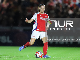 Lara Codina of Arsenal during the UEFA Champions League Second Round, 2nd Leg between Arsenal and BK Hacken at Meadow Park in Borehamwood, E...