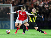 Kim Little of Arsenal battles for possession during the UEFA Champions League Second Round, 2nd Leg between Arsenal and BK Hacken at Meadow...