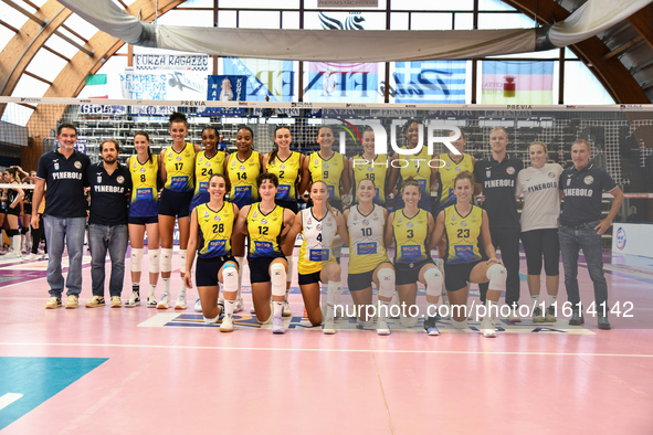 Wash4green Pinerolo during the International Trophy ''Una squadra per un sorriso'' match between Wash4green Pinerolo and VakifBank Spor Kulu...