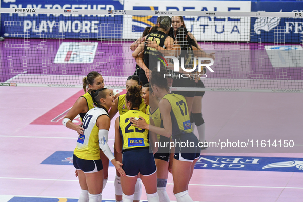 A general view of the International Trophy ''Una squadra per un sorriso'' match between Wash4green Pinerolo and VakifBank Spor Kulubu in Chi...