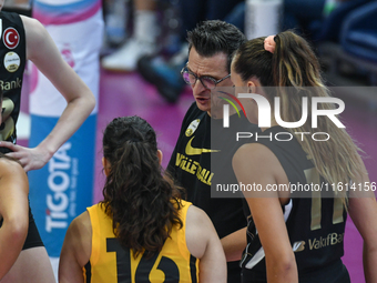 Giovanni Guidetti coaches VakifBank Spor Kulubu during the International Trophy ''Una squadra per un sorriso'' match between Wash4green Pine...