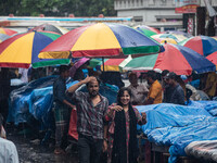 A general view of Dhaka, Bangladesh, during a rainfall on September 27, 2024. (