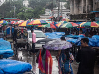 A general view of Dhaka, Bangladesh, during a rainfall on September 27, 2024. (