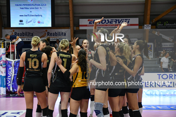 VakifBank Spor Kulubu wins the match and gains access to the final of the International Trophy ''Una squadra per un sorriso'' match between...