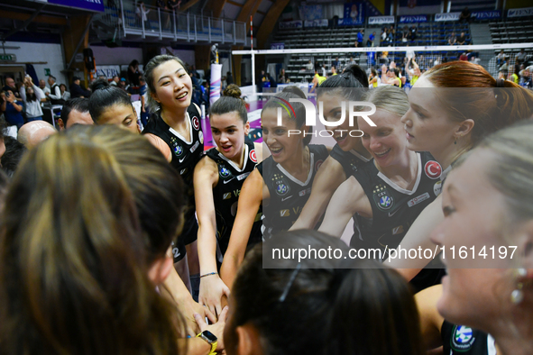 VakifBank Spor Kulubu wins the match and gains access to the final of the International Trophy ''Una squadra per un sorriso'' match between...