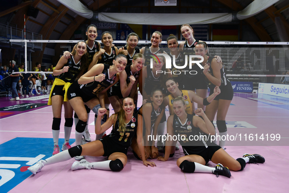 VakifBank Spor Kulubu wins the match and gains access to the final of the International Trophy ''Una squadra per un sorriso'' match between...