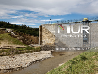 The  broken dam In Stronie Slaskie that added to the scale of massive flooding in southern Poland is seen in tourist resorts in southern Pol...