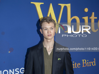 Orlando Schwerdt attends Lionsgate's ''White Bird'' New York screening at DGA Theater in New York, USA, on September 26, 2024. (