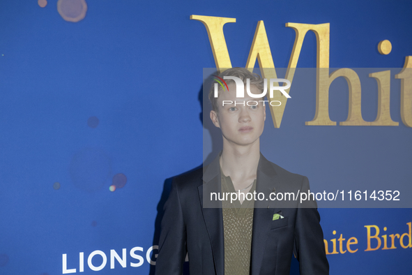 Orlando Schwerdt attends Lionsgate's ''White Bird'' New York screening at DGA Theater in New York, USA, on September 26, 2024. 