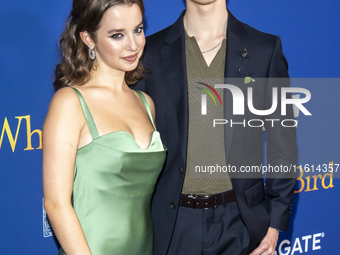 Ariella Glaser and Orlando Schwerdt attend the Lionsgate's ''White Bird'' New York screening at DGA Theater in New York, USA, on September 2...