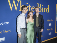 Bryce Gheisar, Ariella Glaser, and Orlando Schwerdt attend the Lionsgate's ''White Bird'' New York screening at DGA Theater in New York, New...