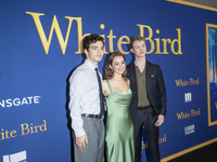 Bryce Gheisar, Ariella Glaser, and Orlando Schwerdt attend the Lionsgate's ''White Bird'' New York screening at DGA Theater in New York, New...