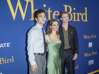 Bryce Gheisar, Ariella Glaser, and Orlando Schwerdt attend the Lionsgate's ''White Bird'' New York screening at DGA Theater in New York, New...