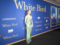 Ariella Glaser attends the Lionsgate's ''White Bird'' New York screening at DGA Theater in New York, USA, on September 26, 2024. (