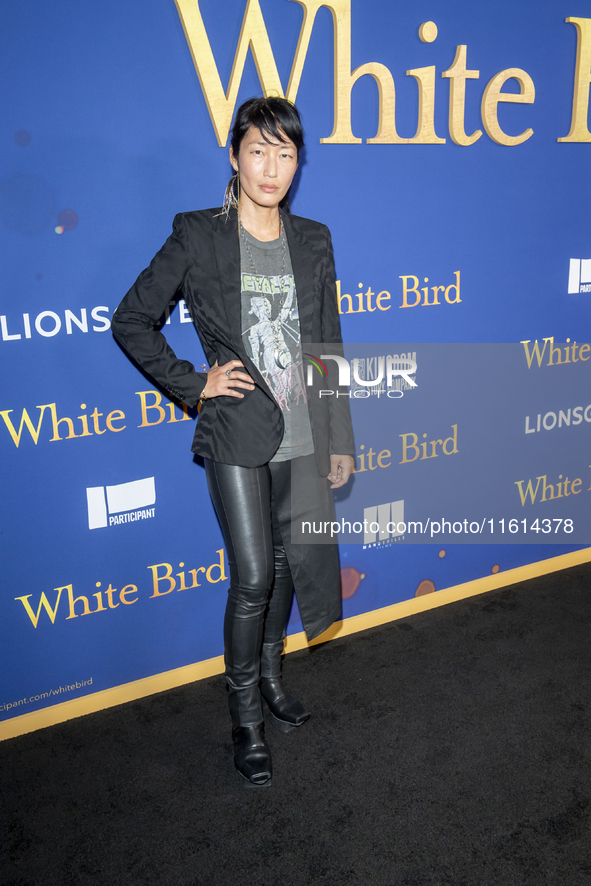 Jihae attends the Lionsgate's ''White Bird'' New York screening at DGA Theater in New York, USA, on September 26, 2024. 