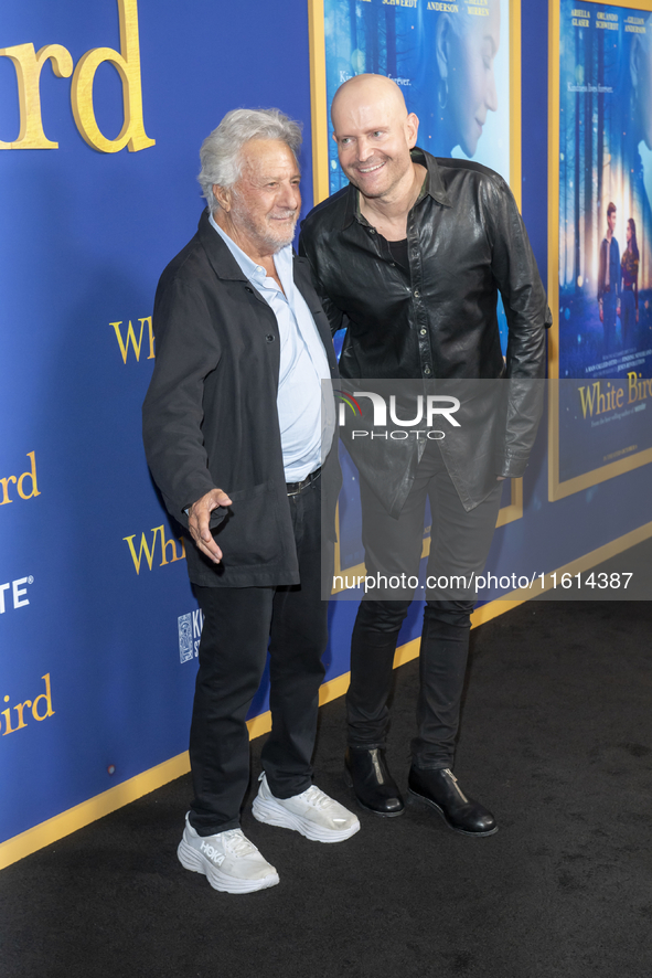 Dustin Hoffman and Marc Forster attend the Lionsgate's ''White Bird'' New York screening at DGA Theater in New York, USA, on September 26, 2...