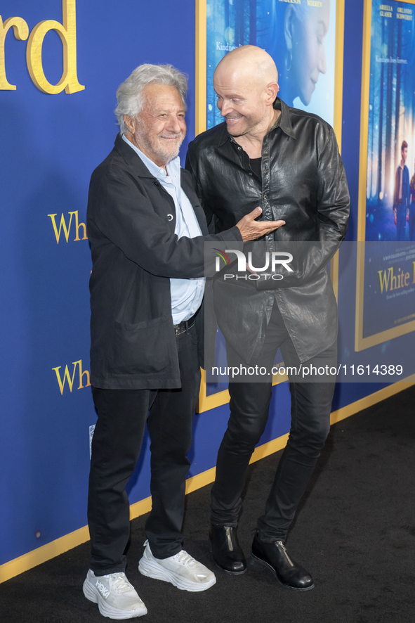 Dustin Hoffman and Marc Forster attend the Lionsgate's ''White Bird'' New York screening at DGA Theater in New York, USA, on September 26, 2...